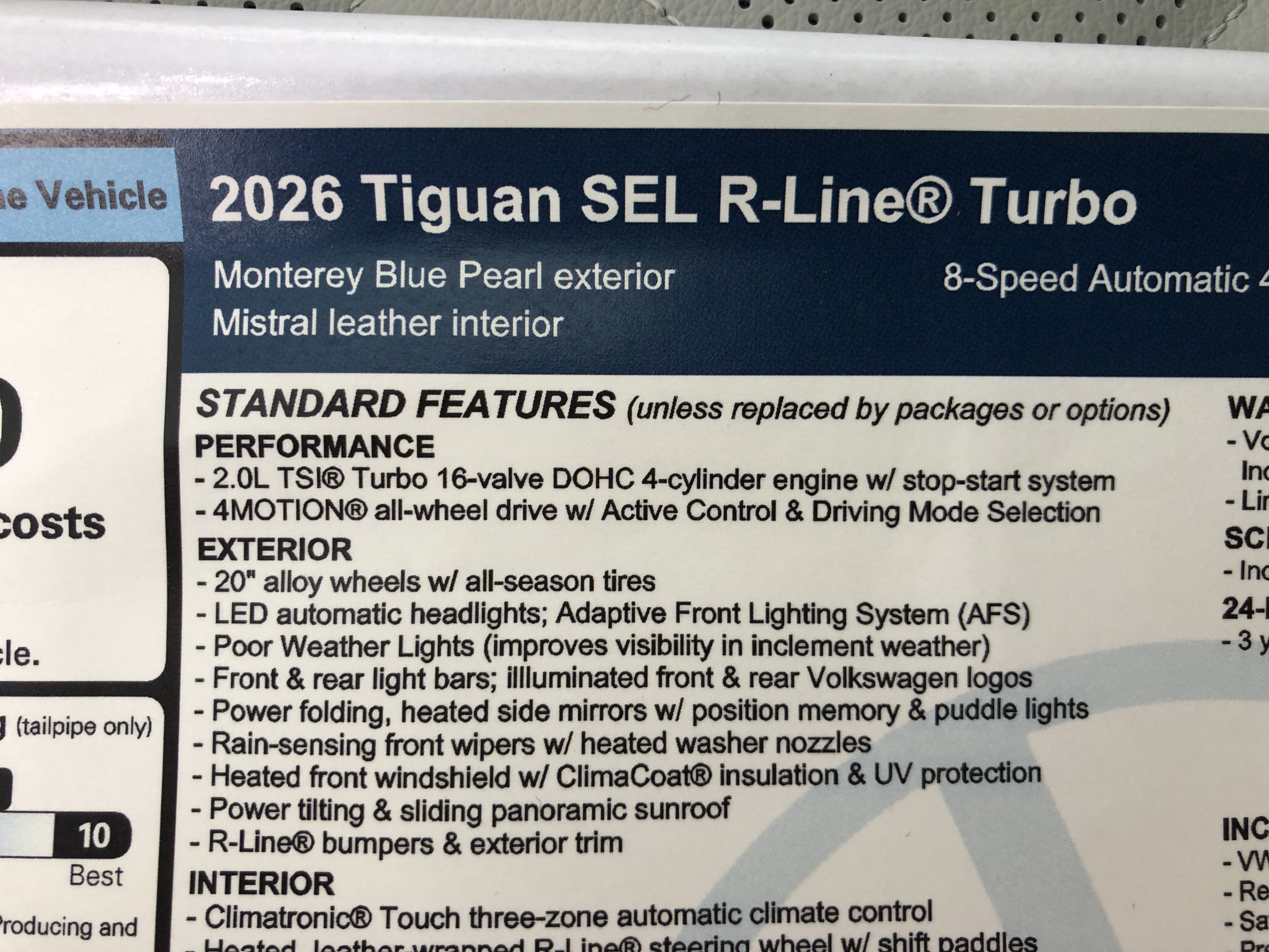 2026 Volkswagen Tiguan SEL R-Line Turbo
