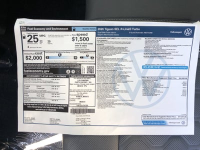 2026 Volkswagen Tiguan SEL R-Line Turbo