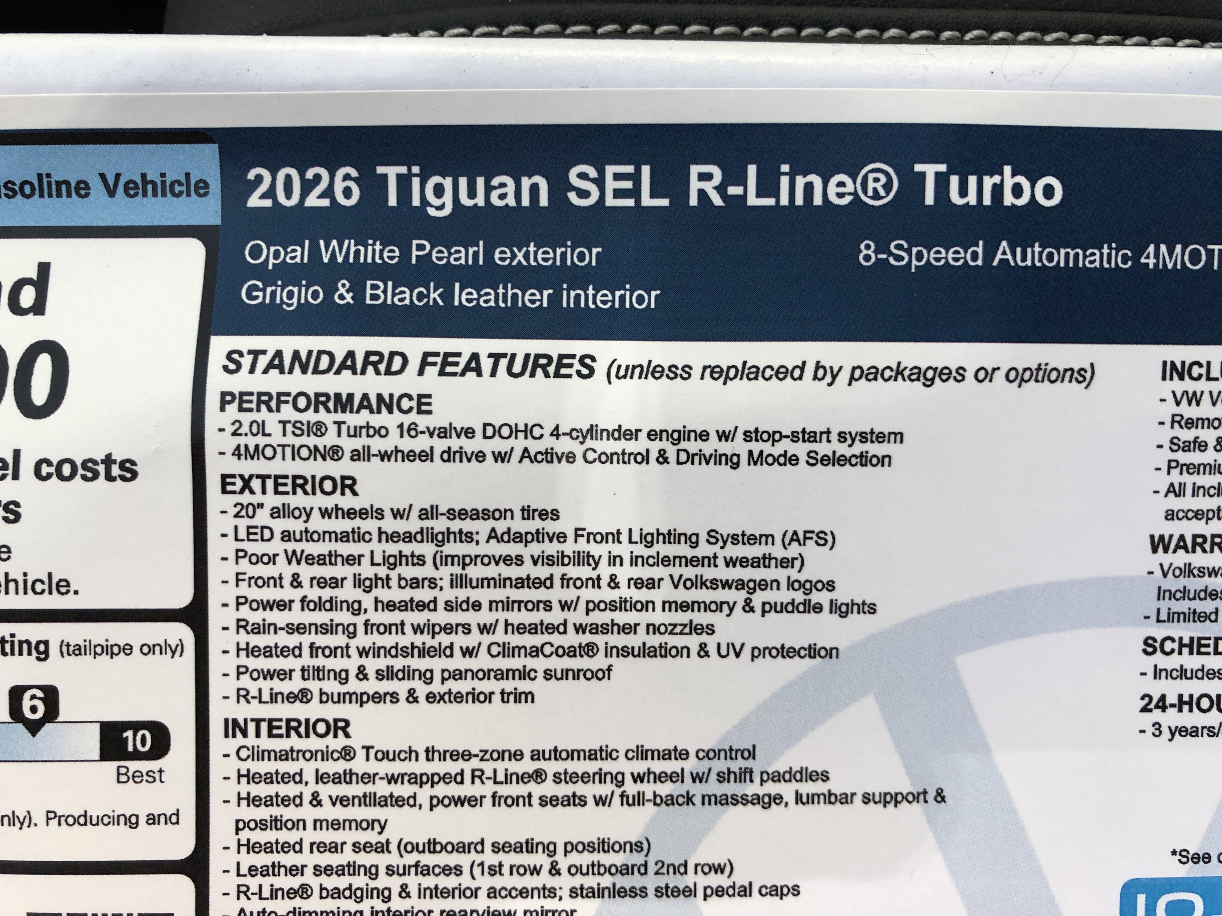 2026 Volkswagen Tiguan SEL R-Line Turbo