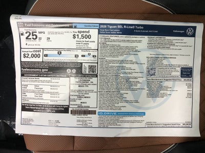 2026 Volkswagen Tiguan SEL R-Line Turbo