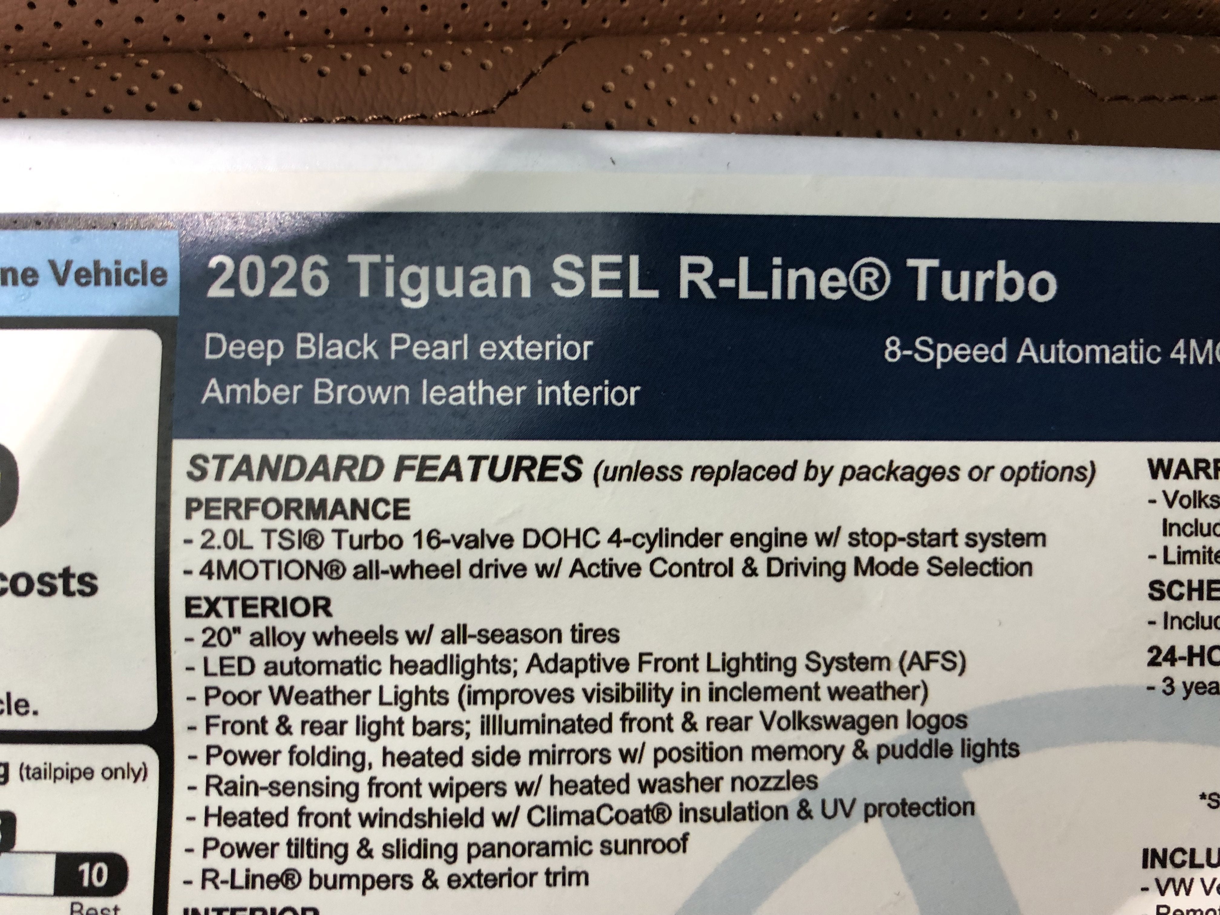 2026 Volkswagen Tiguan SEL R-Line Turbo