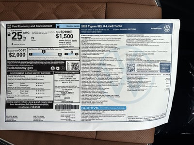 2026 Volkswagen Tiguan SEL R-Line Turbo