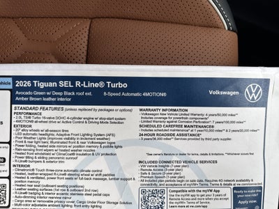 2026 Volkswagen Tiguan SEL R-Line Turbo