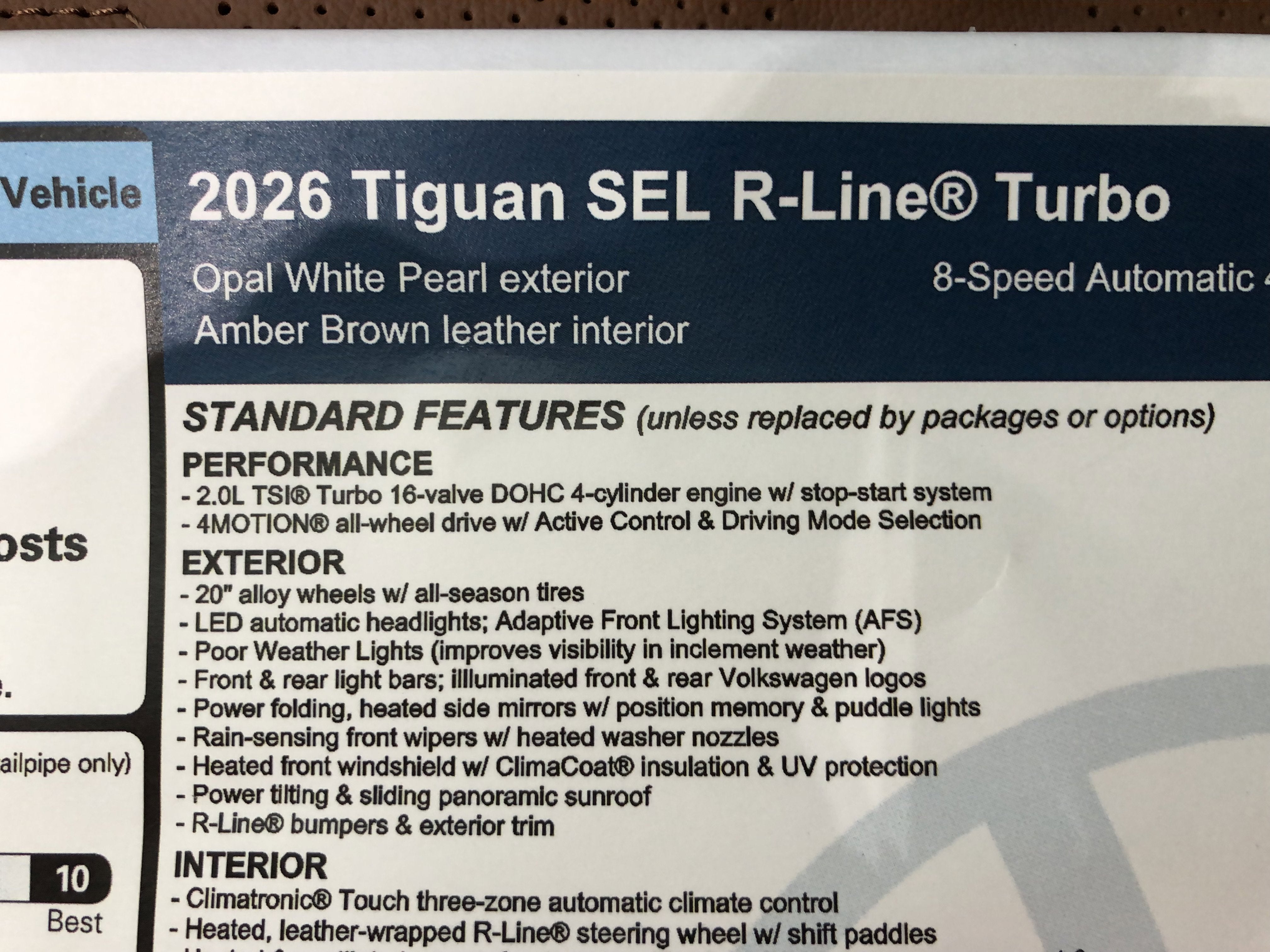 2026 Volkswagen Tiguan SEL R-Line Turbo