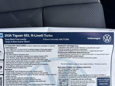 2026 Volkswagen Tiguan SEL R-Line Turbo
