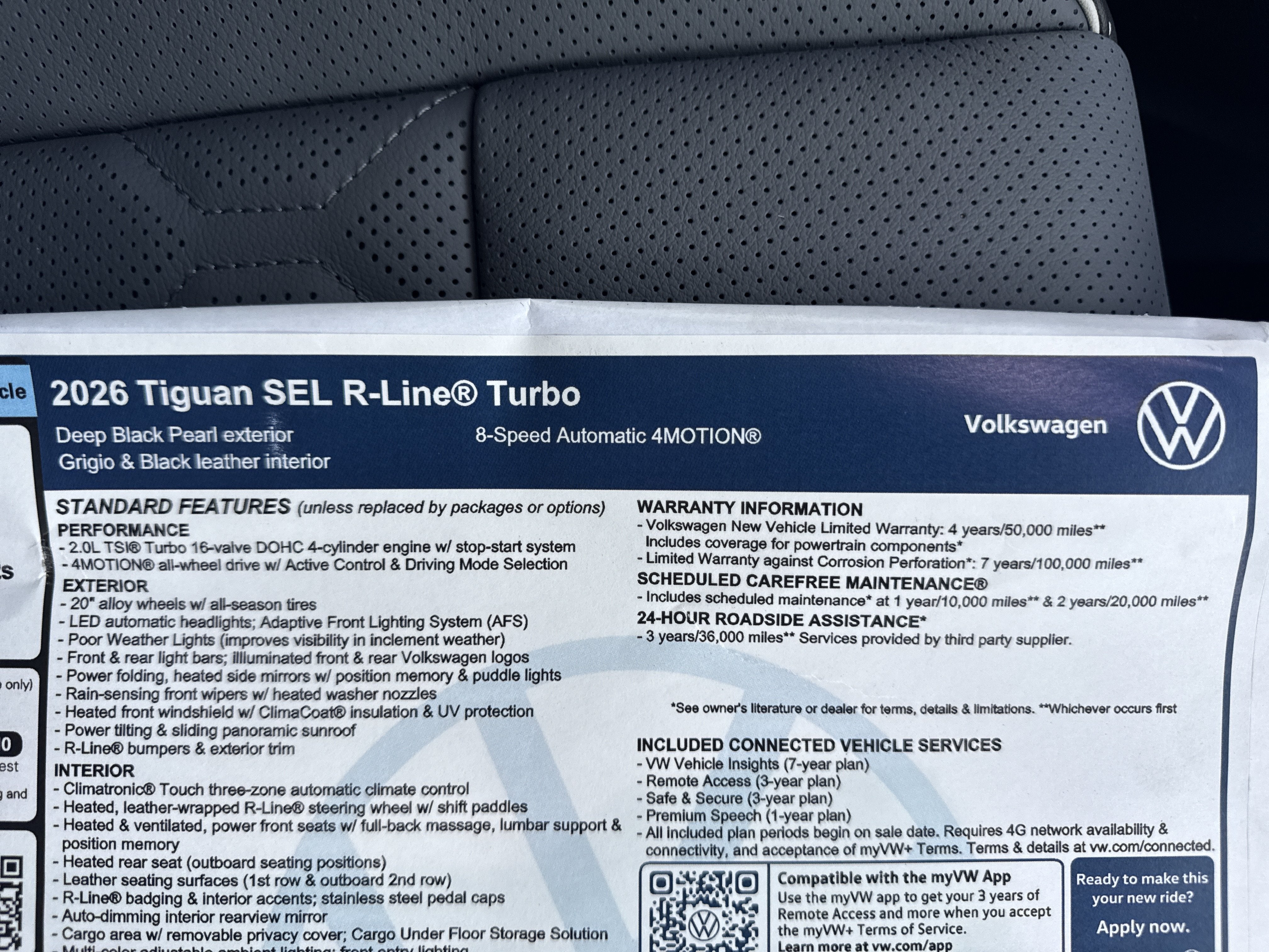2026 Volkswagen Tiguan SEL R-Line Turbo