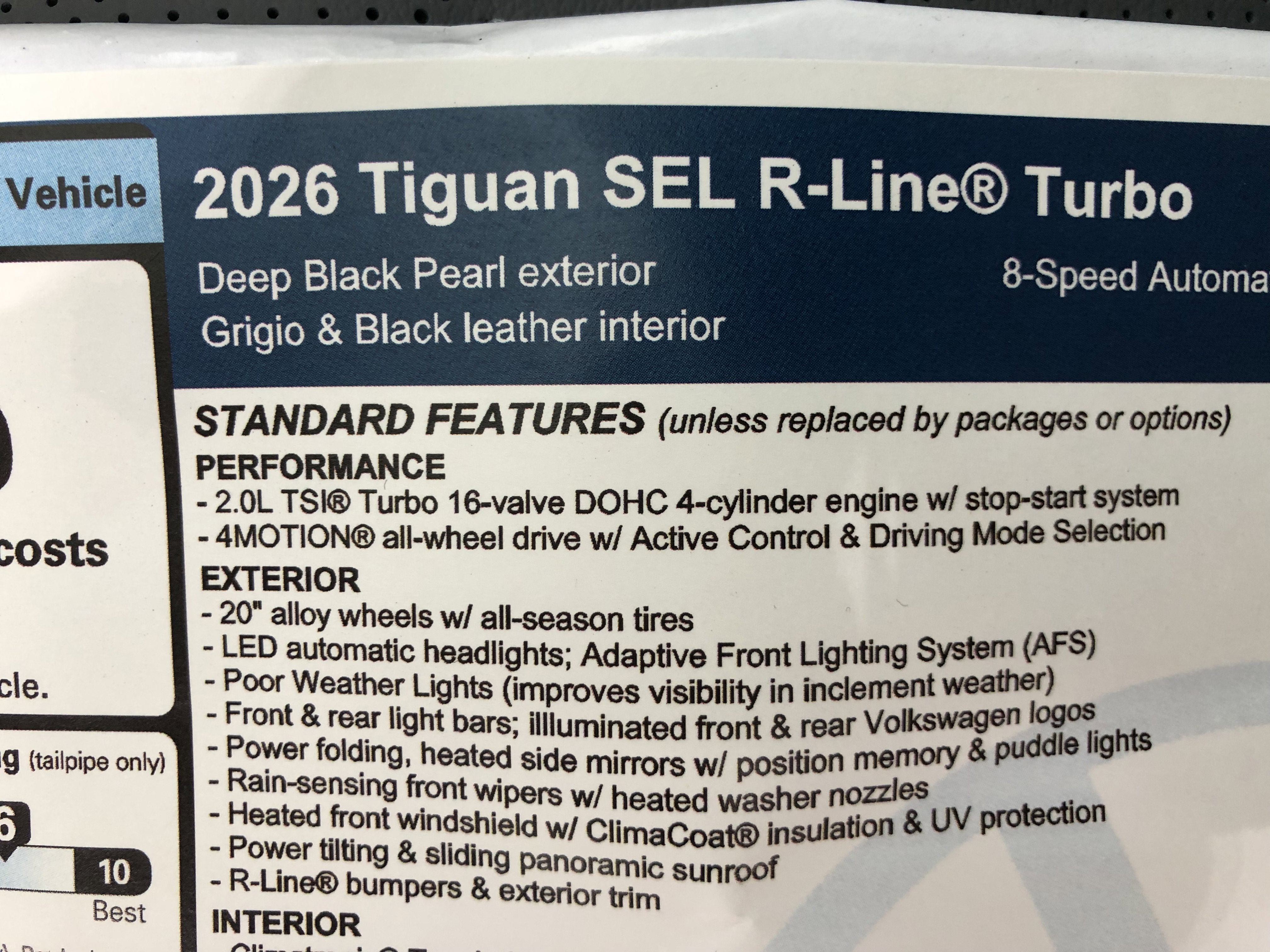 2026 Volkswagen Tiguan SEL R-Line Turbo
