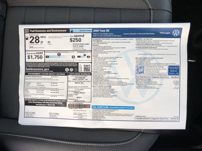 2026 Volkswagen Taos SE w/panoramic sunroof