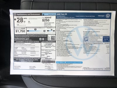2026 Volkswagen Taos SE w/panoramic sunroof