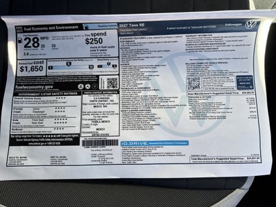 2027 Volkswagen Taos SE w/panoramic sunroof