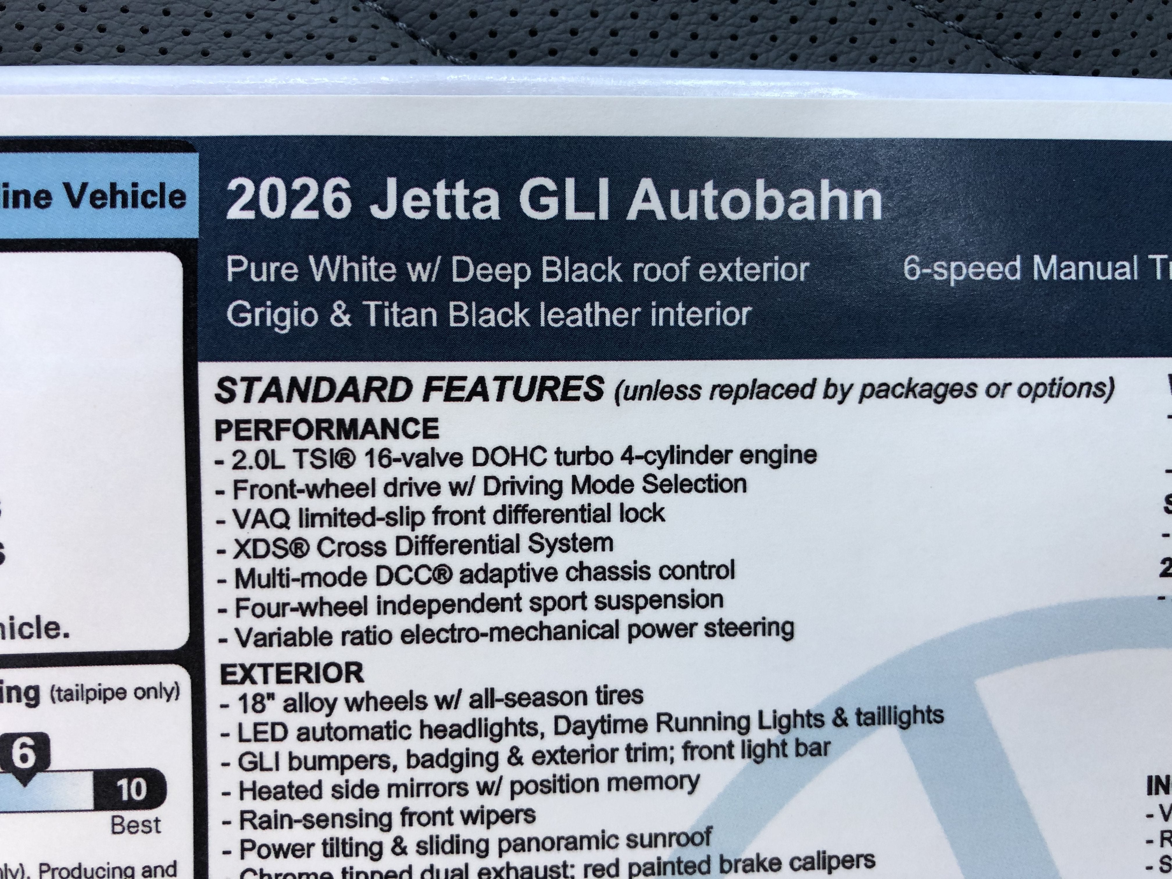 2026 Volkswagen Jetta GLI Autobahn