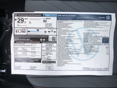 2026 Volkswagen Jetta GLI Autobahn