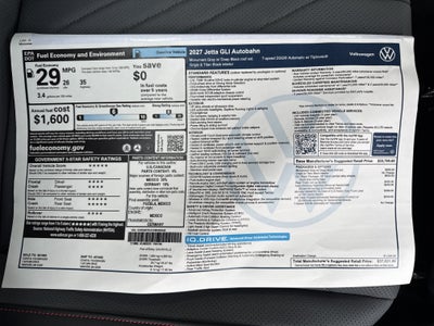 2027 Volkswagen Jetta GLI Autobahn