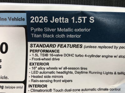 2026 Volkswagen Jetta S