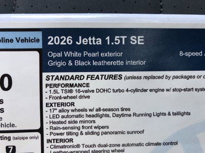 2026 Volkswagen Jetta SE