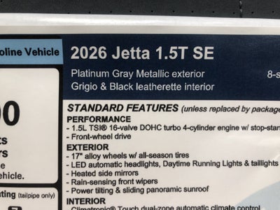 2026 Volkswagen Jetta SE