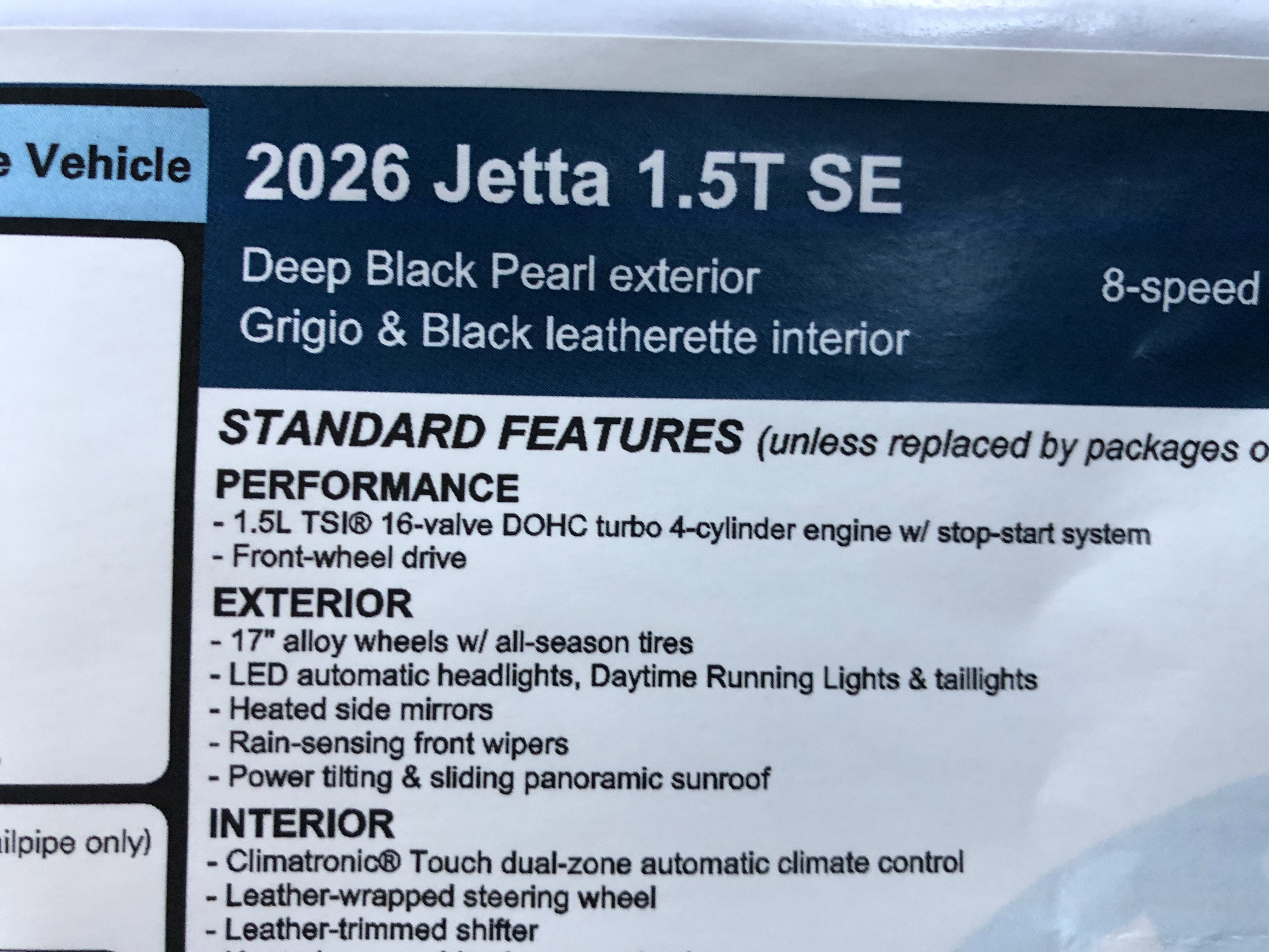 2026 Volkswagen Jetta SE