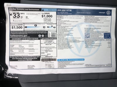 2026 Volkswagen Jetta SE