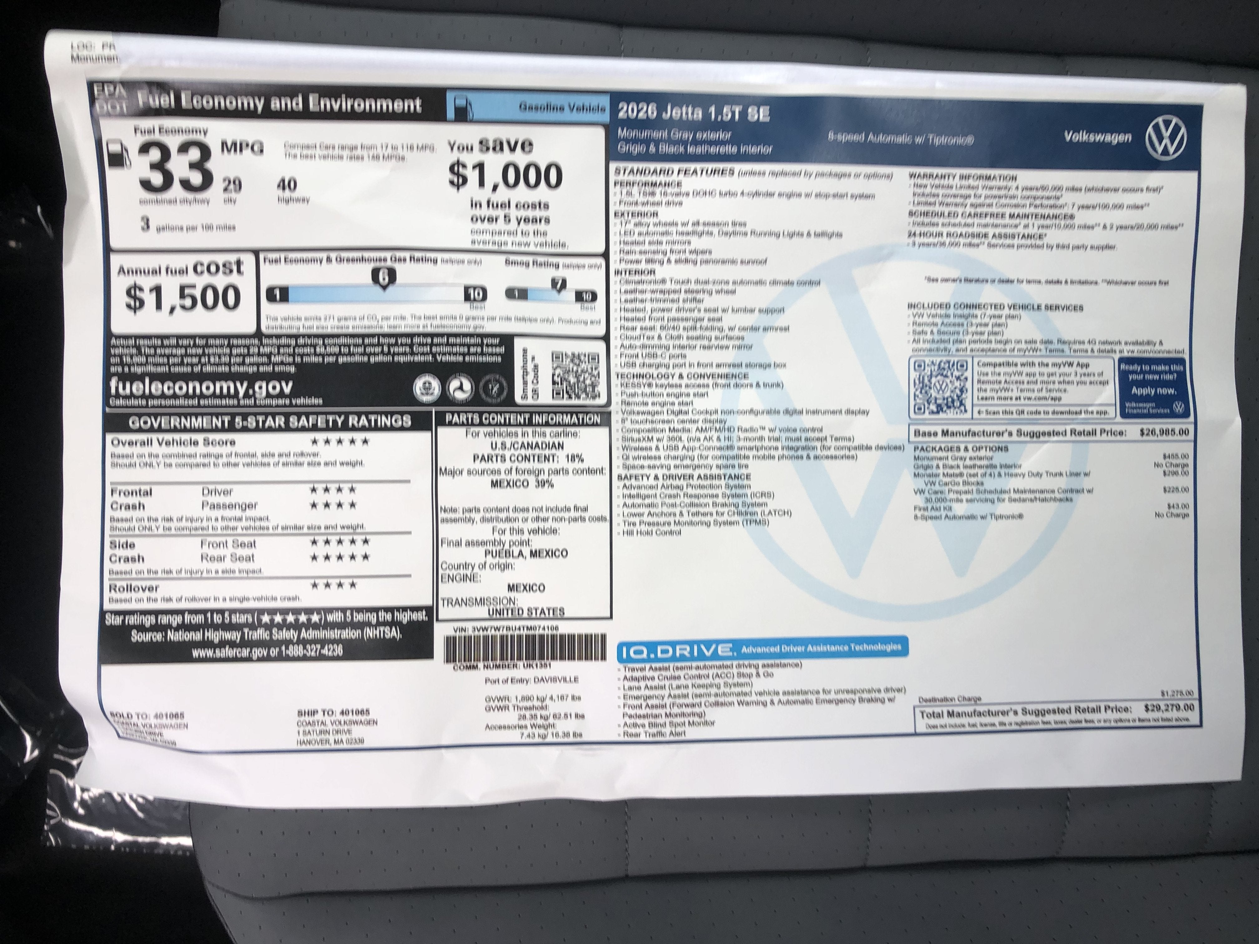 2026 Volkswagen Jetta SE