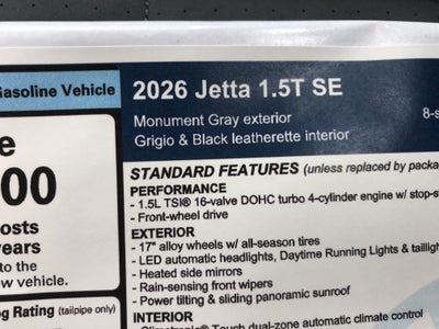 2026 Volkswagen Jetta SE