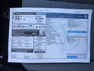 2026 Volkswagen Jetta SE w/black wheel package