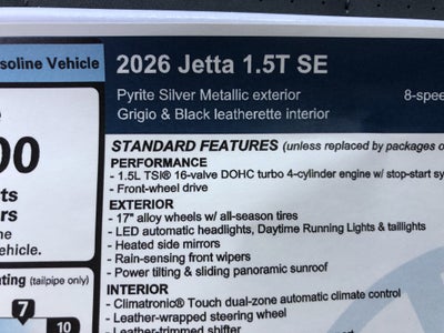 2026 Volkswagen Jetta SE