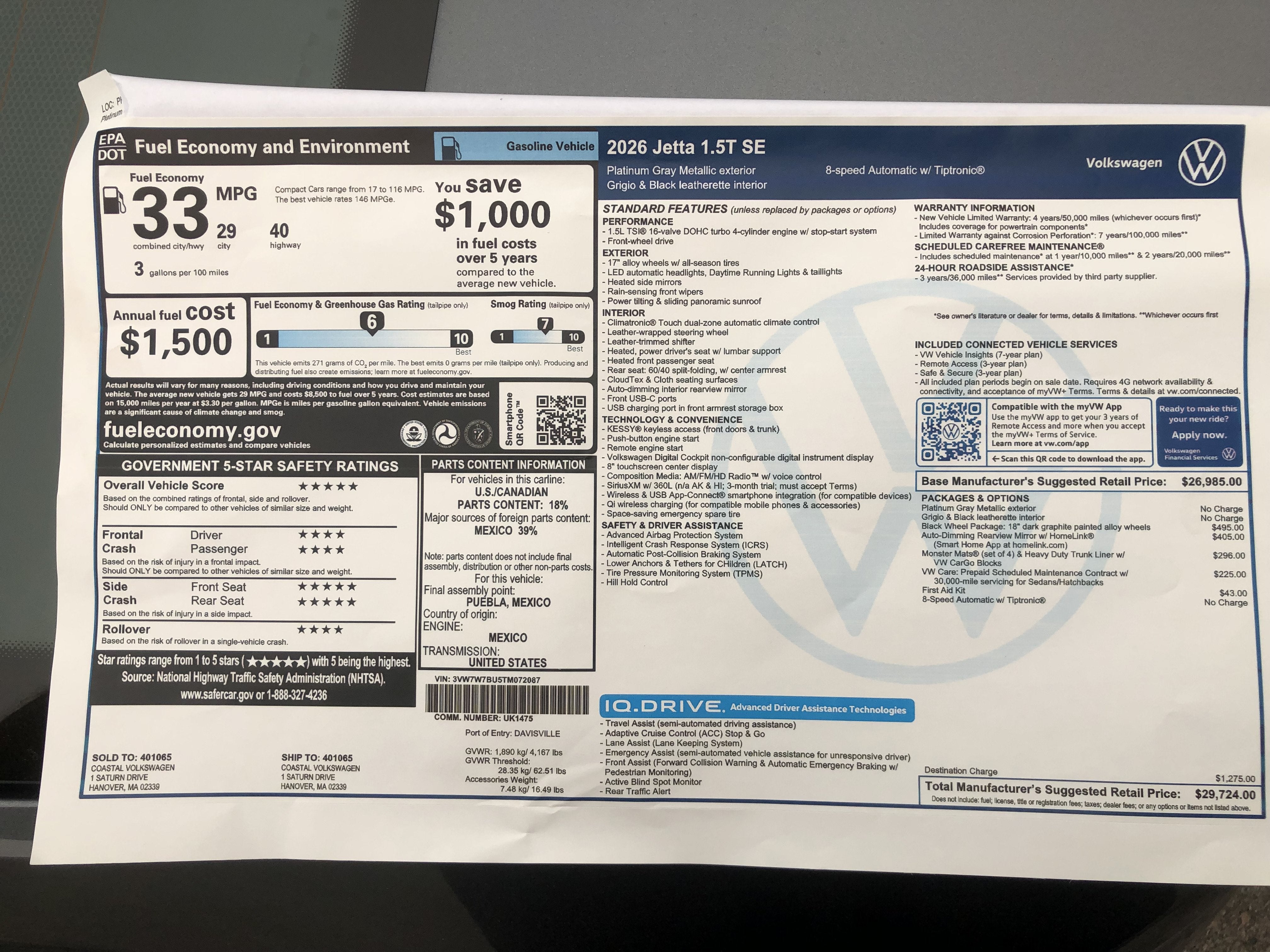 2026 Volkswagen Jetta SE