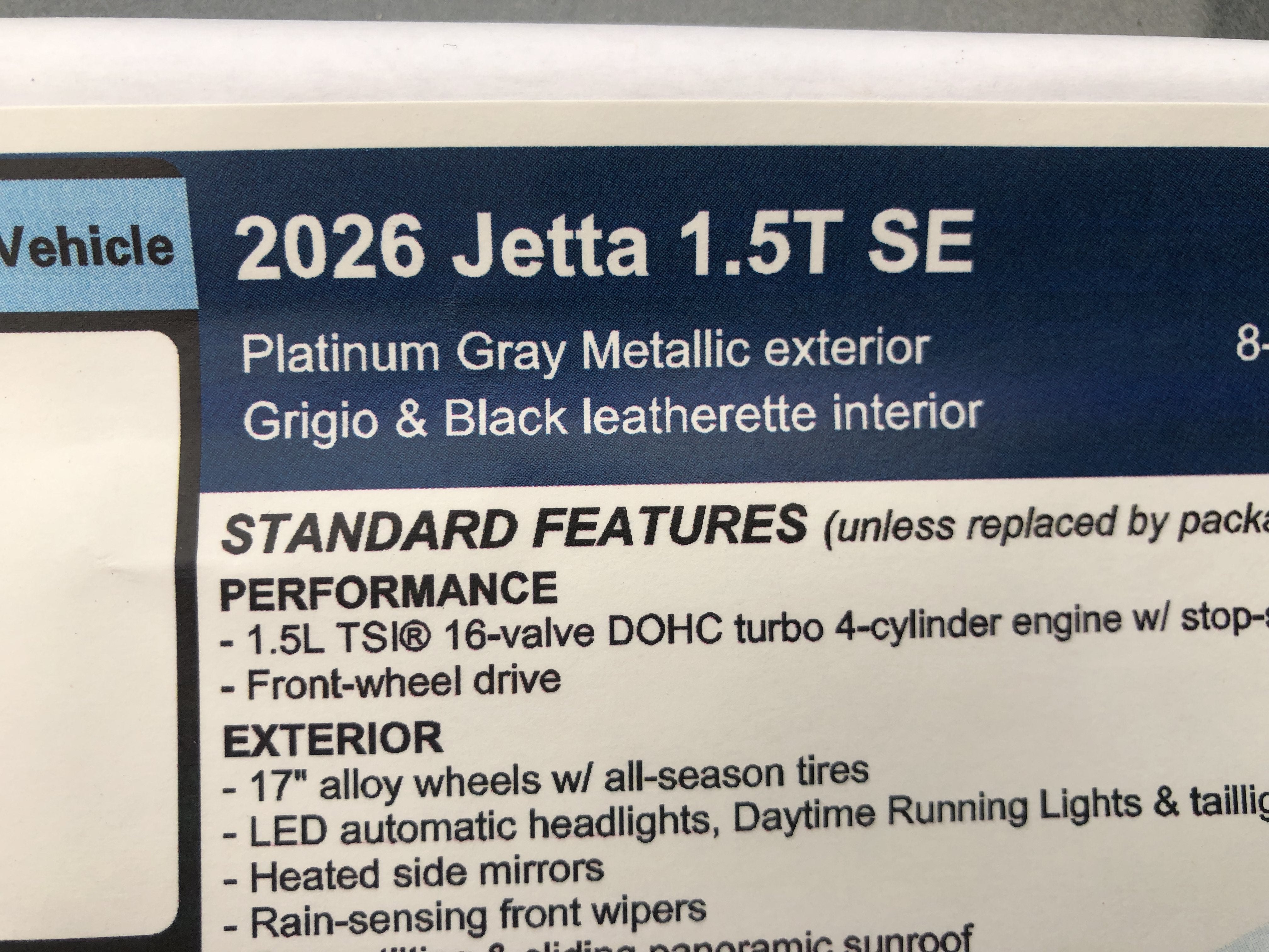 2026 Volkswagen Jetta SE