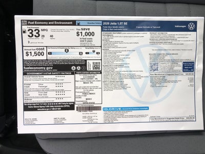 2026 Volkswagen Jetta SE w/black wheel package