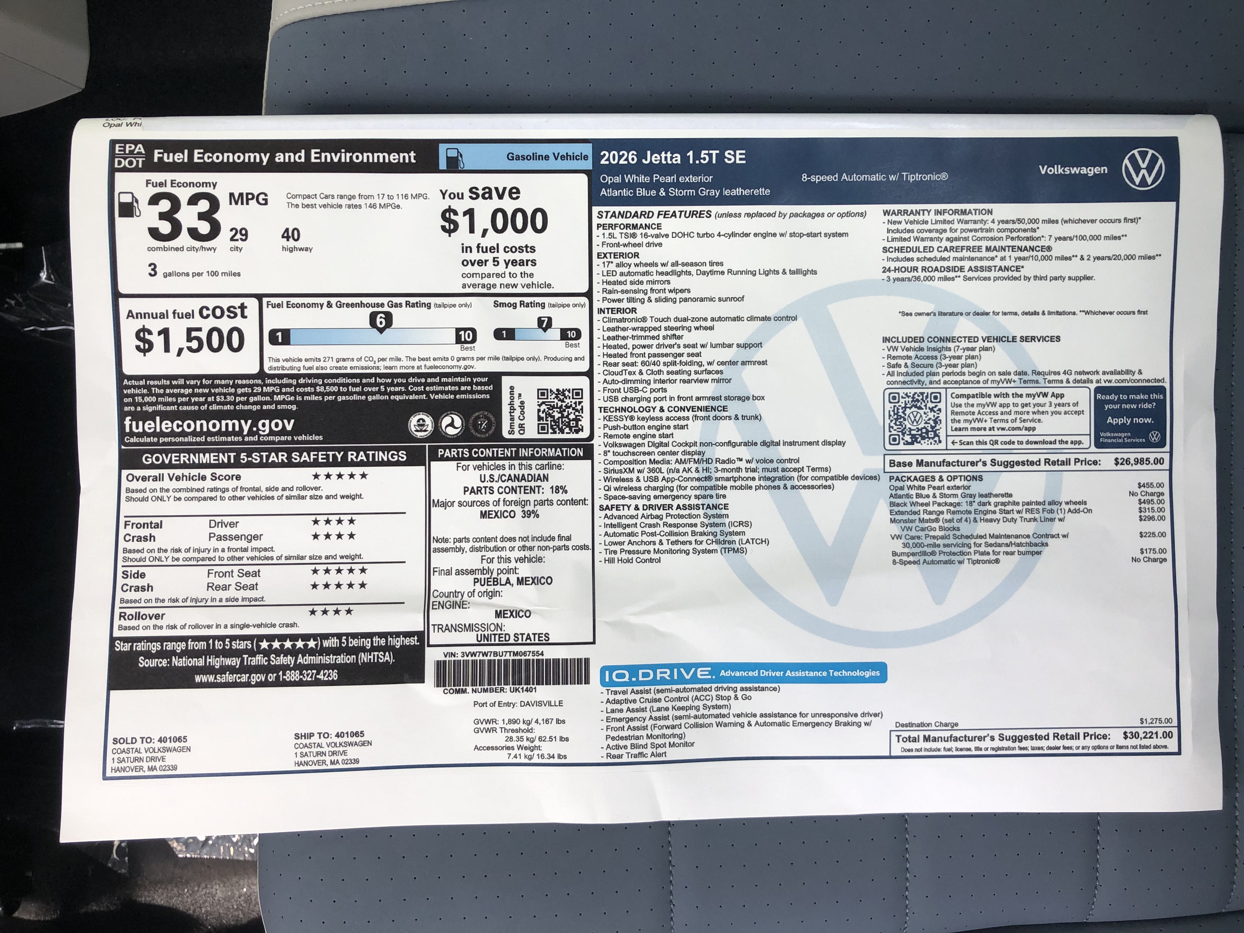 2026 Volkswagen Jetta SE