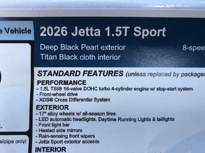 2026 Volkswagen Jetta Sport