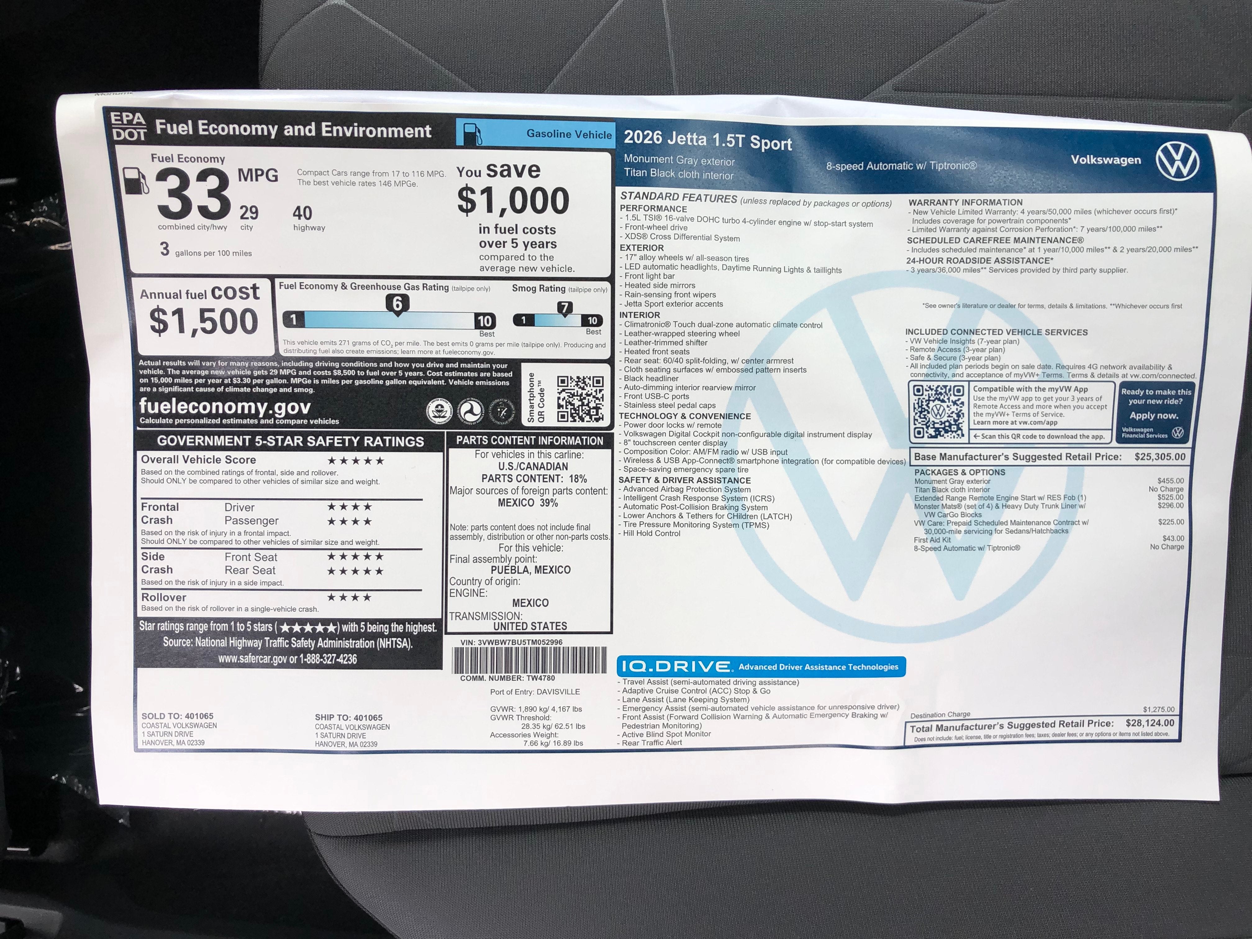 2026 Volkswagen Jetta Sport