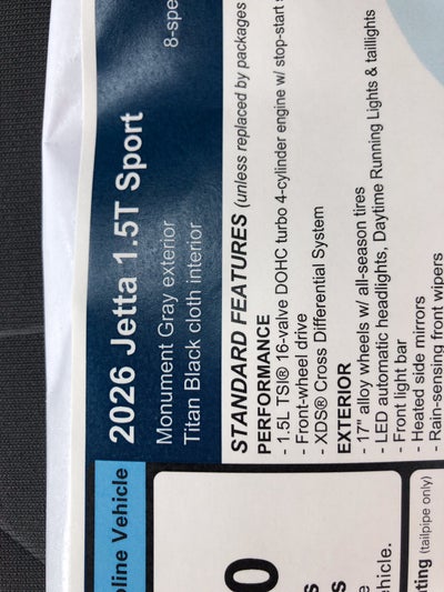 2026 Volkswagen Jetta Sport