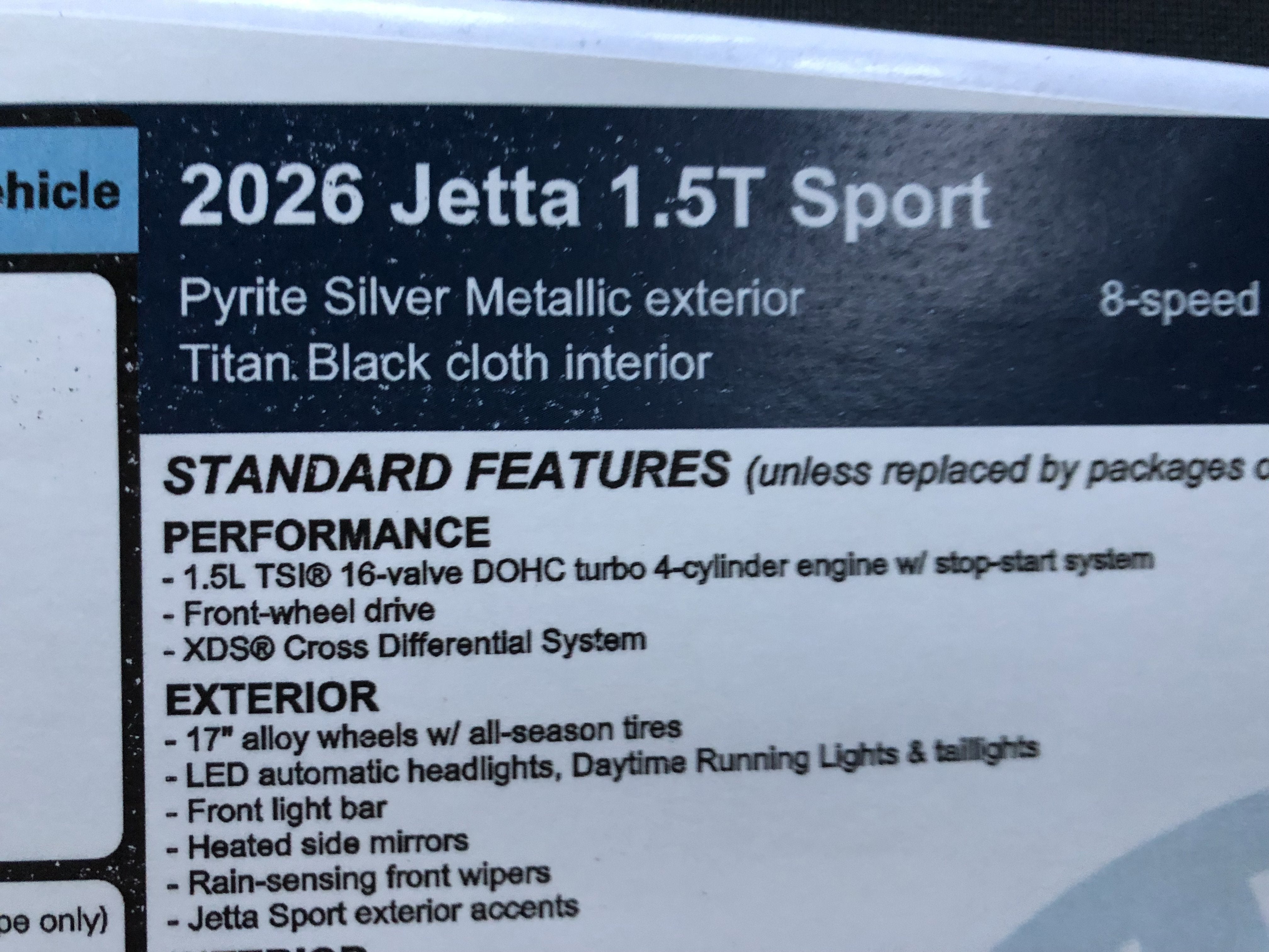 2026 Volkswagen Jetta Sport