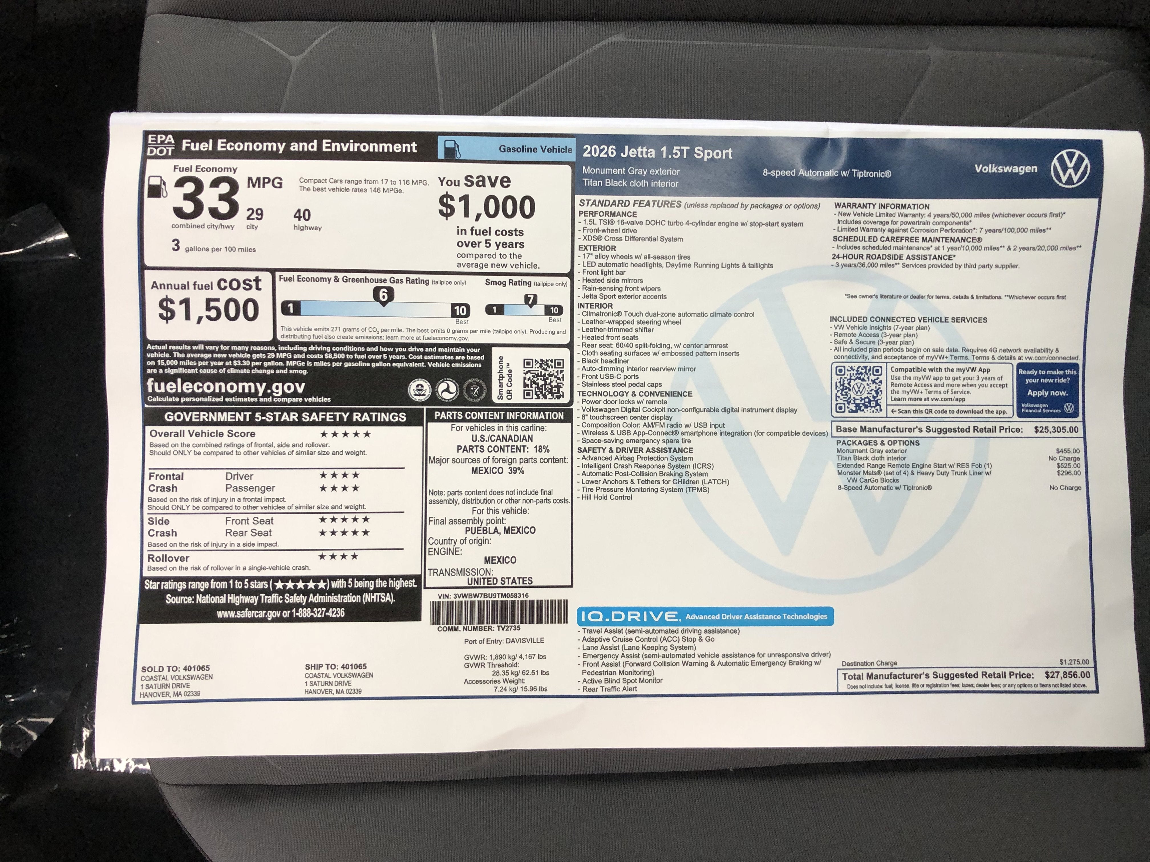 2026 Volkswagen Jetta Sport