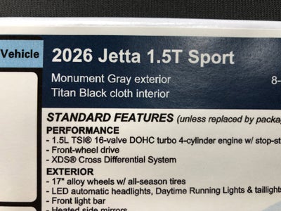 2026 Volkswagen Jetta Sport