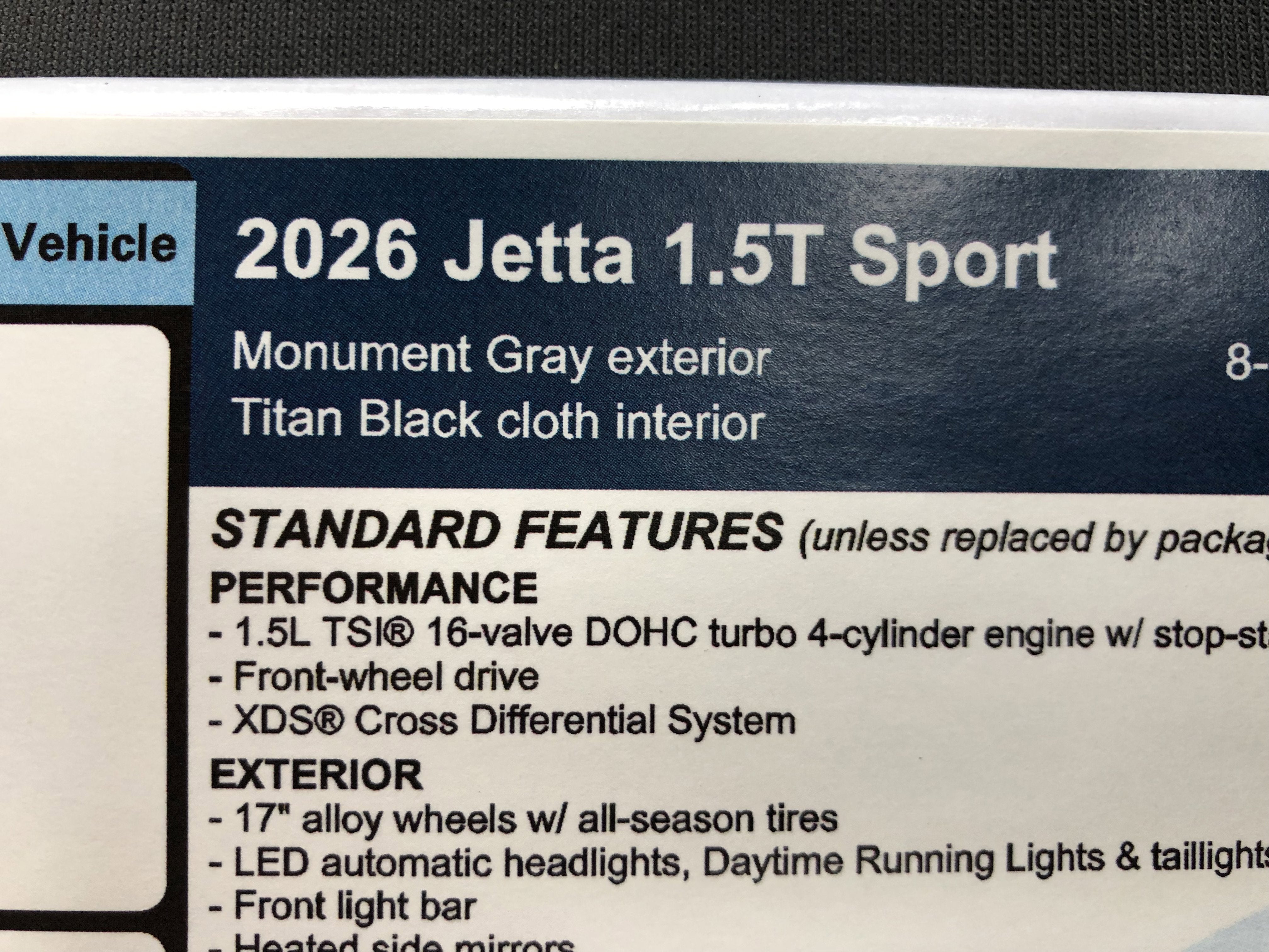 2026 Volkswagen Jetta Sport