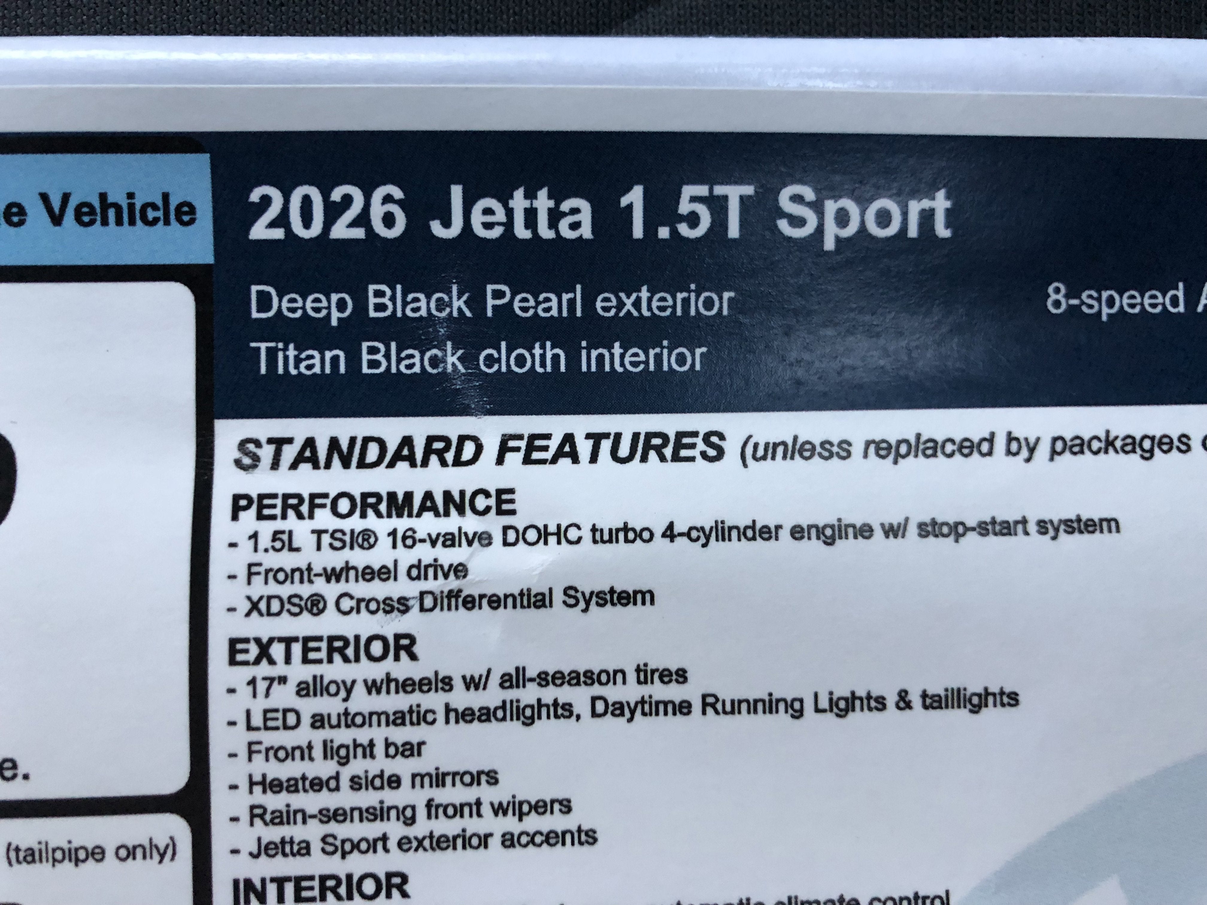 2026 Volkswagen Jetta Sport