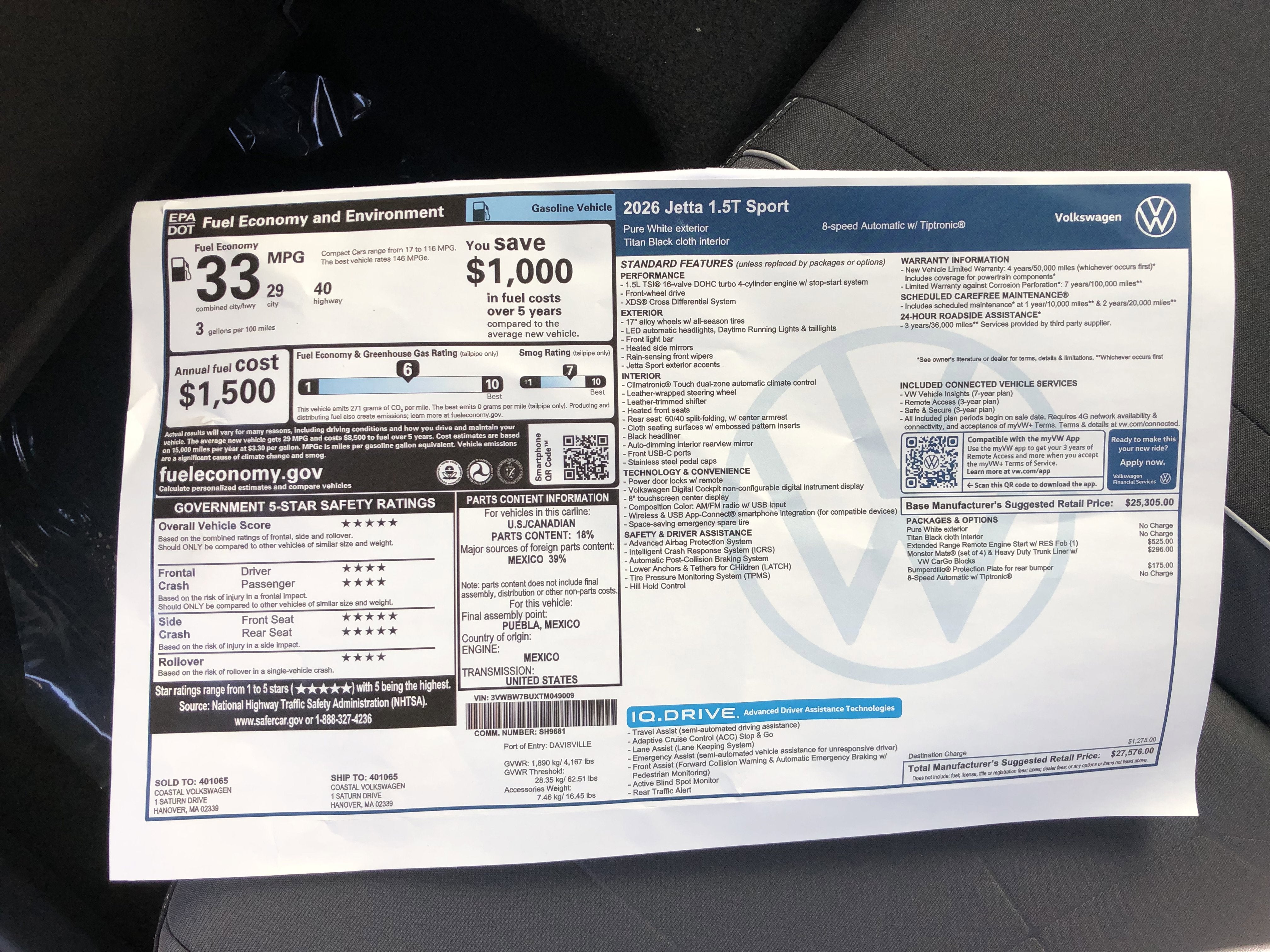 2026 Volkswagen Jetta Sport