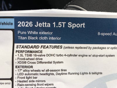 2026 Volkswagen Jetta Sport
