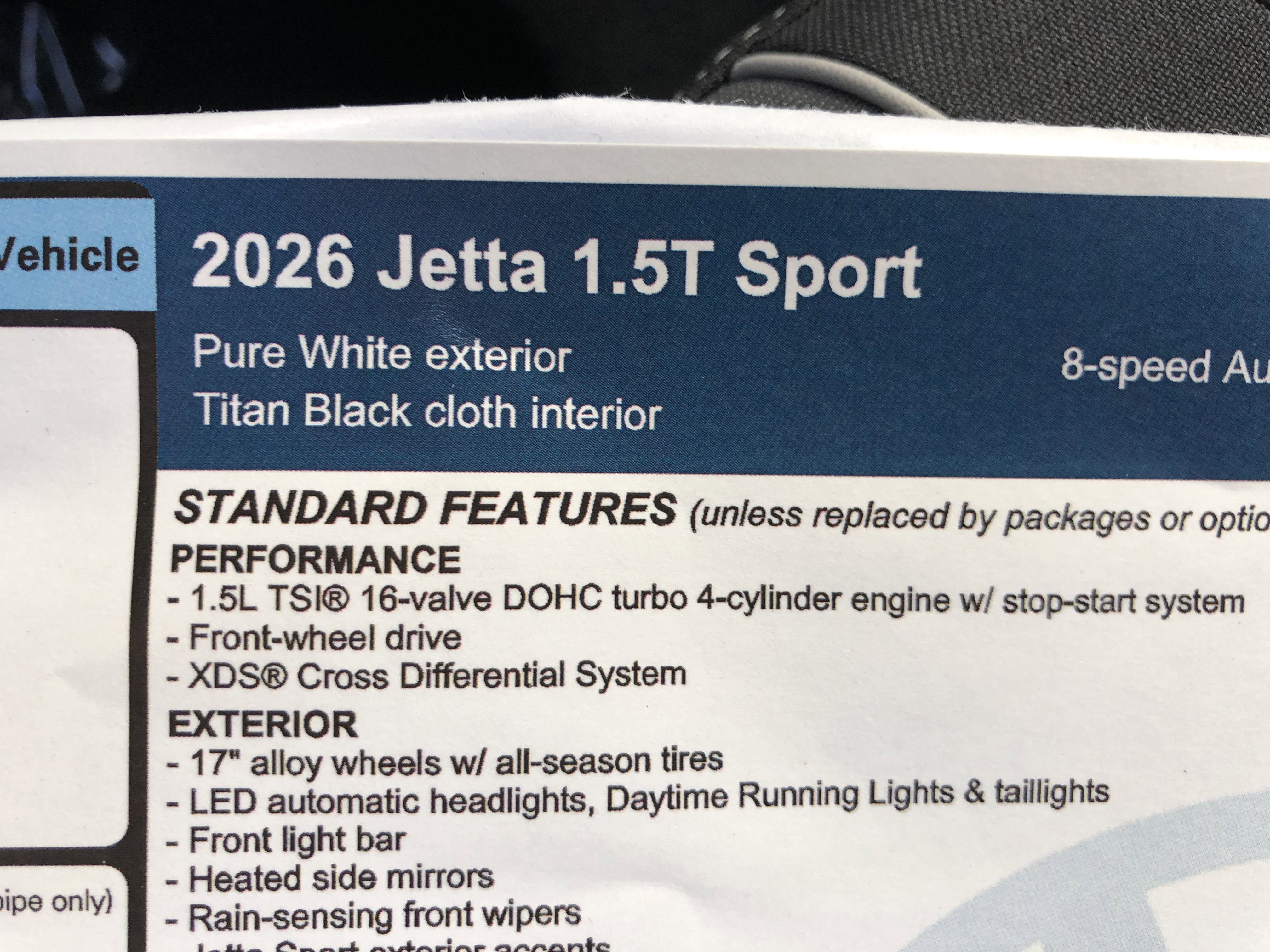 2026 Volkswagen Jetta Sport