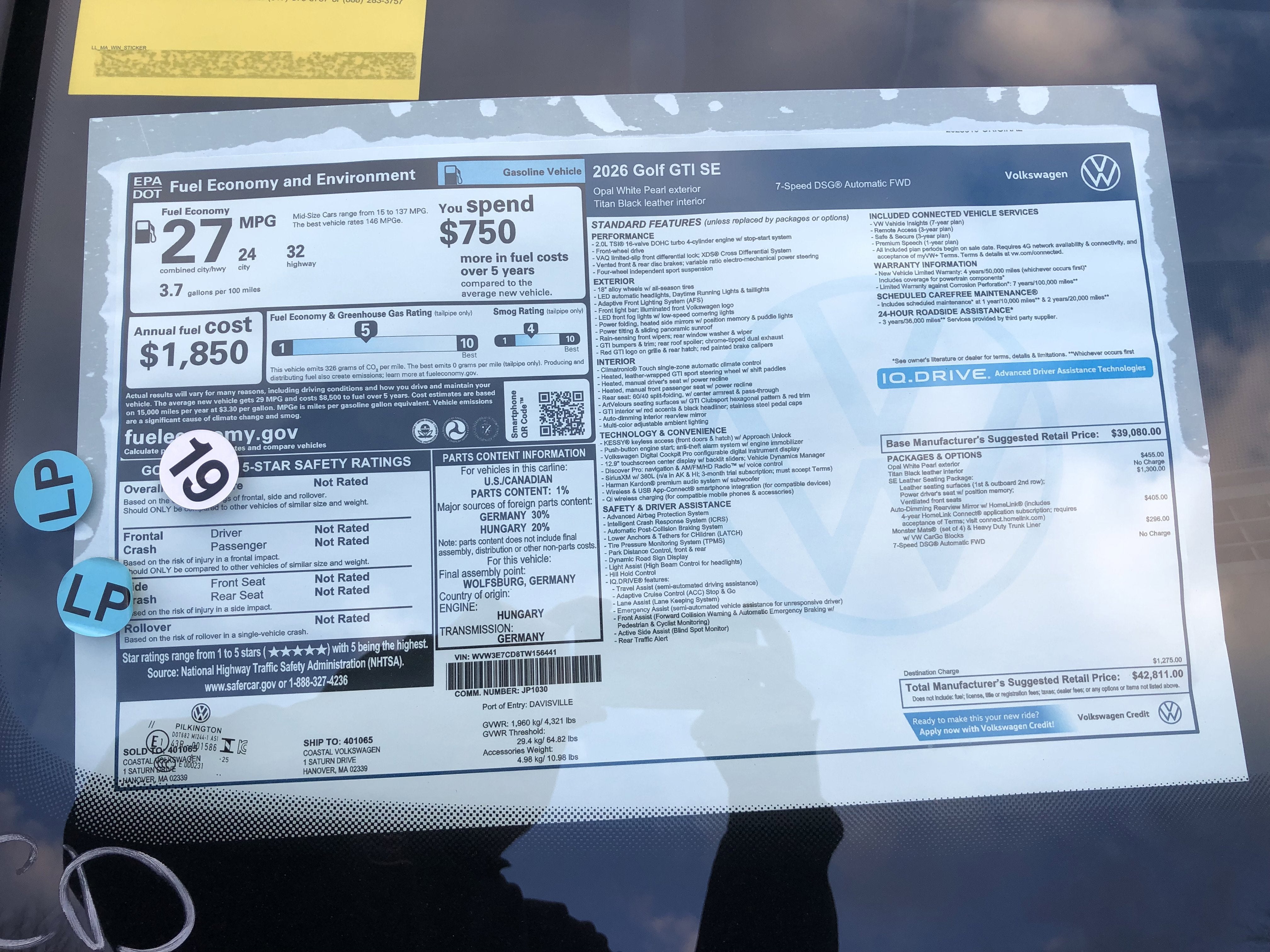 2026 Volkswagen Golf GTI SE