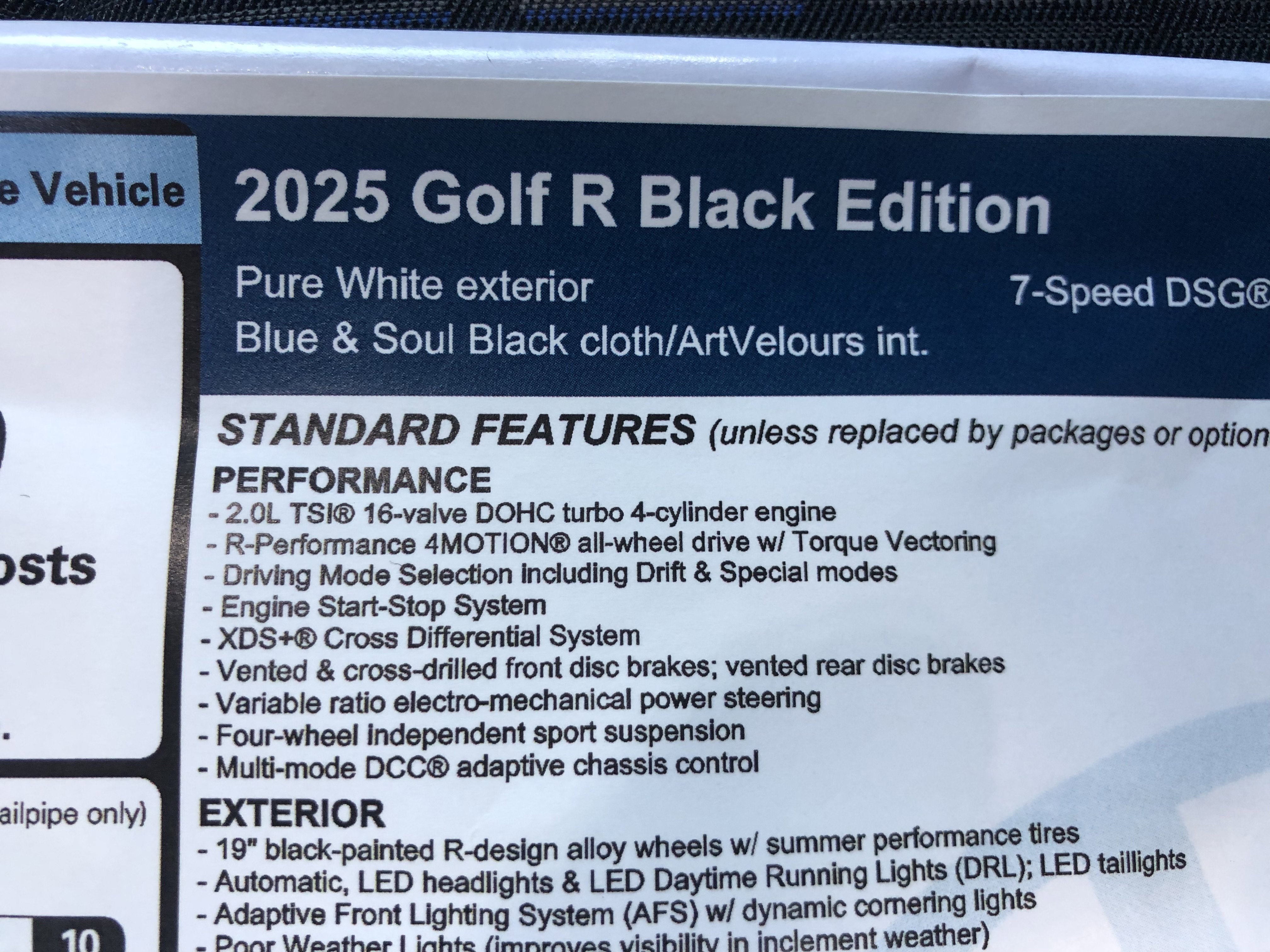 2025 Volkswagen Golf R Black Edition