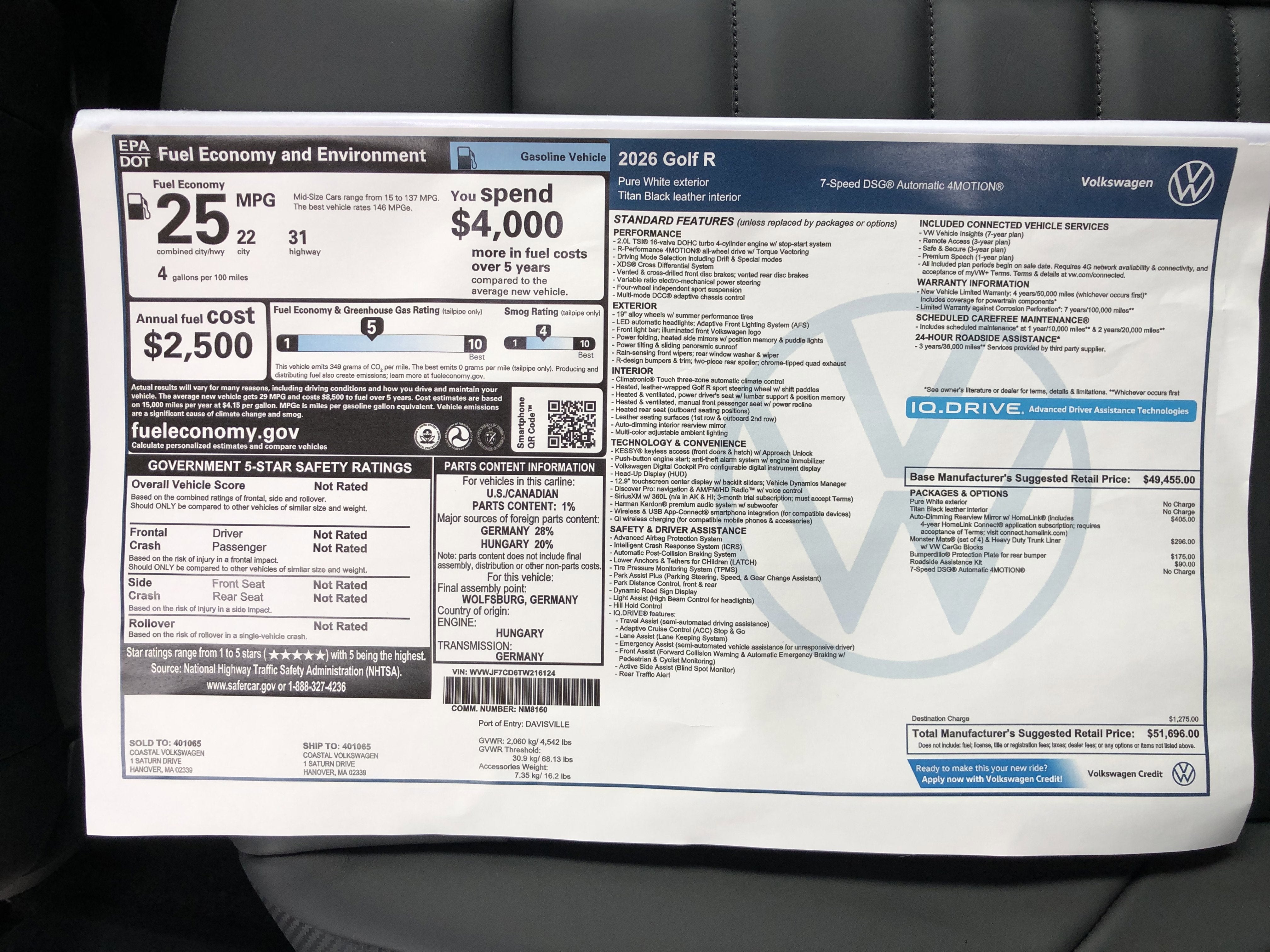 2026 Volkswagen Golf R 2.0T
