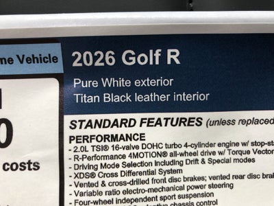 2026 Volkswagen Golf R 2.0T