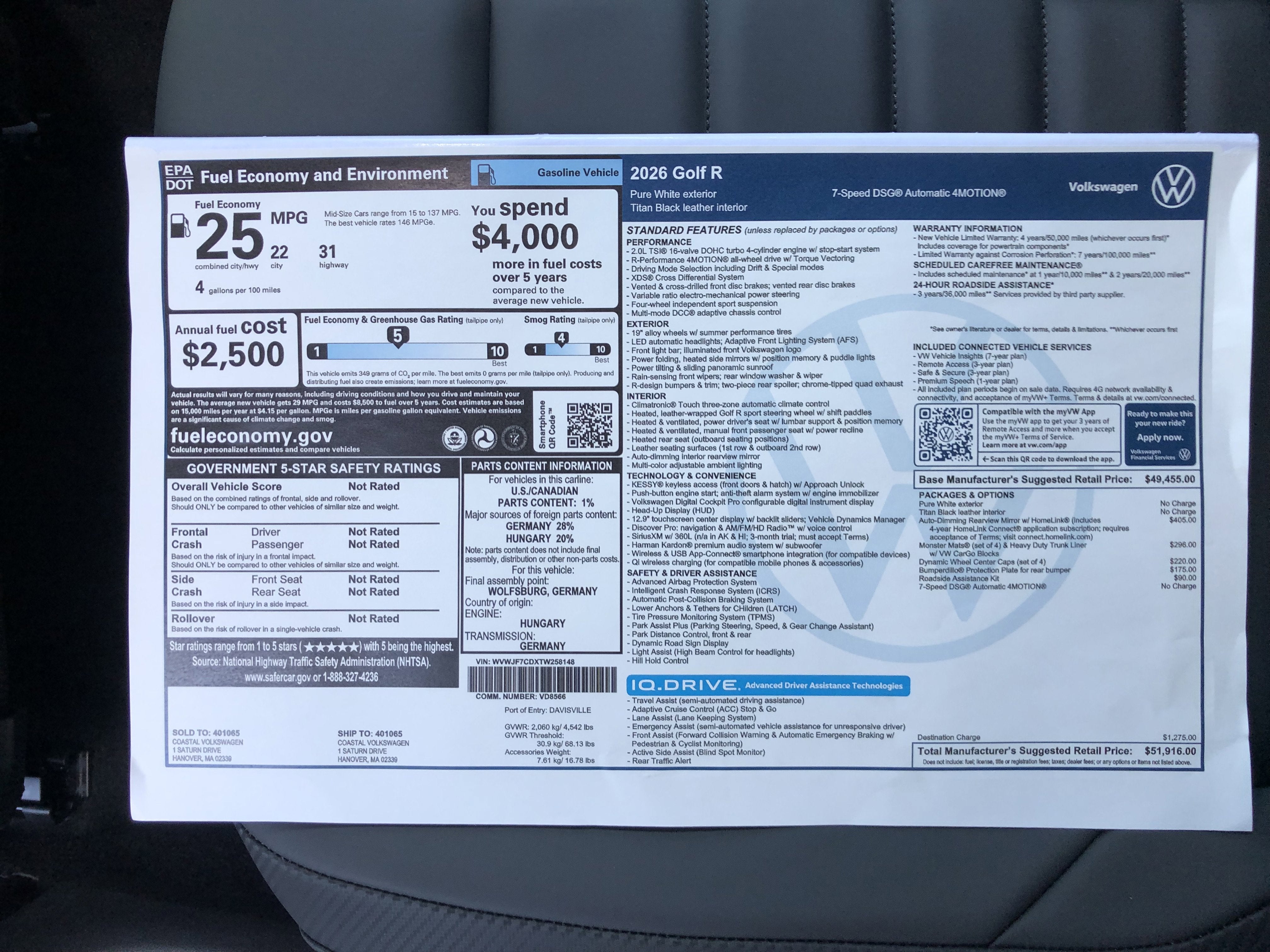 2026 Volkswagen Golf R 2.0T