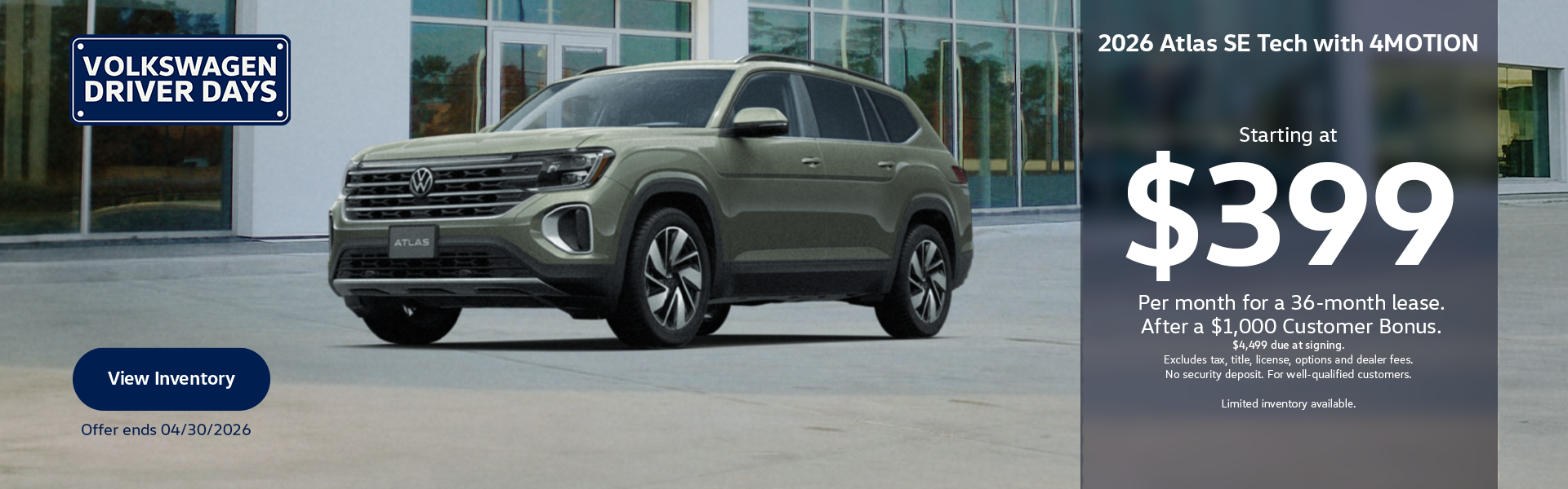 2026 Atlas SE Tech 4M