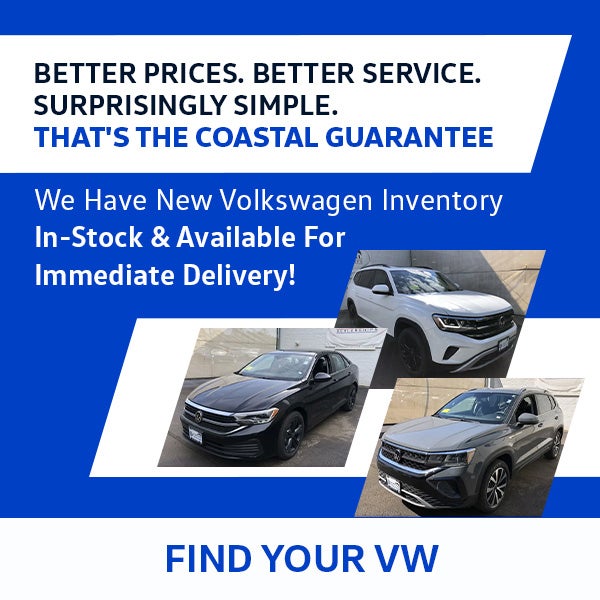 VW inventory in-stock & available now!