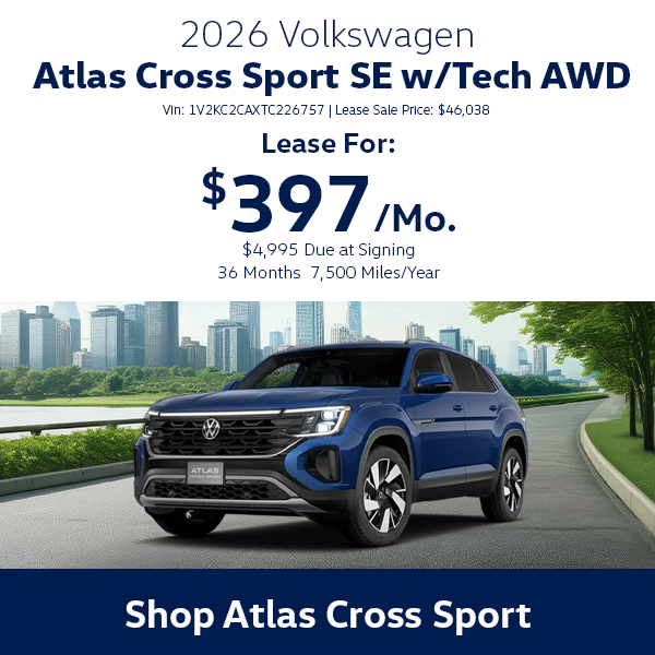 VW Atlas Cross Sport Special offer in Hanover, MA