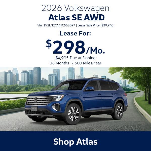 VW Atlas Special Offer Hanover, MA